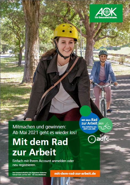 Plakat der Aktion "Mit dem Rad zur Arbeit"