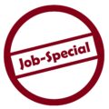 Bild: Infozeichen mit dem Titel "Job-Special"