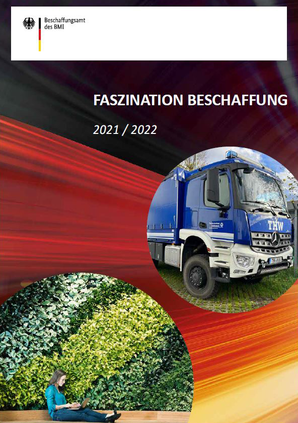 Titelseite Tätigkeitsbericht "Faszination Beschaffung 2021/2022"